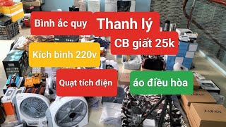 Áo điều hòa, quạt tích điện, bình ắc quy, CB giật 25k, matsa, LH. 0342268822