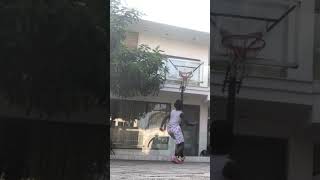 how long do you think it will take him to dunk?(5’9 14y/o) #basketball #dunked #nba #dunking #dunk