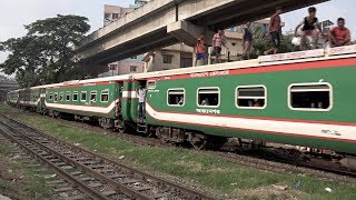 Tista Express Train passing Khilgaon Flyover  Bangladesh Railway