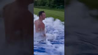 Gets the kids a slip n slide w/ foam machine