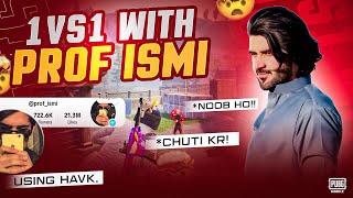 1v1 with prof ismi 😱 M24 vs M24 using havk | pubgmobile | rock Op