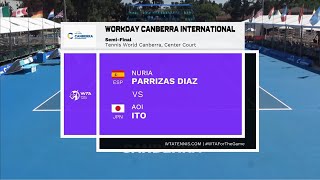 Nuria Parrizas Diaz ESP vs Aoi Ito JPN  - HighLights