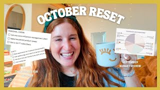 OCTOBER RESET 🍂 setting new goals, reviewing our budget \u0026 reflecting on goals!