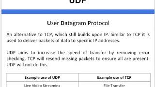 Common Network Protocols - UDP