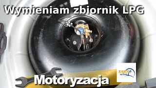 Skoda Octavia wymieniam zbiornik LPG na nowy. Butla ma już 10 lat