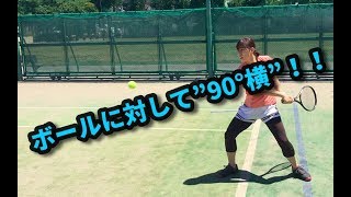 【テニスレッスン動画】TPRESS 土居諒太コーチ直伝！両手バックハンド逆クロス打ちのコツ！！