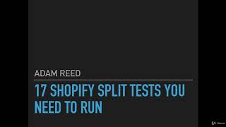 Shopify Split Testing: Conversion Rate Optimization - learn Conversion Rate Optimization