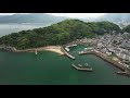 4k drone video beautiful scenery of the sea hiroshima japan