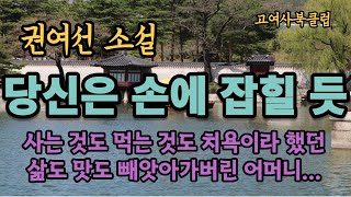 여생을 홀로 살아가는 외로운 남자이야기..  어머니가 하루하루 죽어가는 것을 지켜본  18년동안 그 불행은 그의 몫이 되었다.   권여선 소설 ' 당신은 손에 잡힐 듯 '