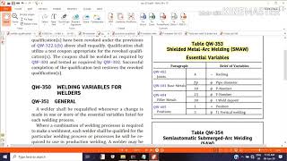 How to review  a Welder Performance Qualification as per ASME Section 9(Malayalam ) -1.