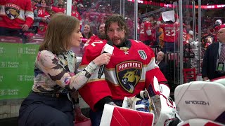 Sergei Bobrovsky speaks on 32-save performance in Game 1 of the Stanley Cup Final | NHL on ESPN