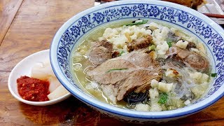 【西安牛羊肉泡馍】 陕西回民街 正宗牛羊肉泡馍 XI AN LAMB PAOMO Chinese Food Tour西安羊肉泡馍逛古城墙之前必吃的美食吃货来西安必看