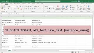 How to Use SUBSTITUTE function to Replace Text in Excel - Office 365