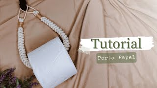 DIY PORTA PAPEL OU TOALHA EM MACRAME - PASSO A PASSO PARA INICIANTES | VIAJ’ARTE TUTORIAIS