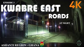 Kwabre East Roads at NIGHT in the Ashanti Region of Ghana 4K E03