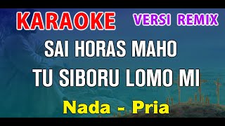 SAI HORAS MA HO TU SI BORU LOMOMI  - KARAOKE REMIX | Nada Pria || Duo Naimarata ( G=DO)