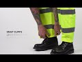 the glowear® 8916 hi vis rain pants are lightweight and fully waterproof for reliable protection