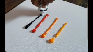 Easy Abstract Painting for Beginners / In Acrylics / Relaxing Demo / Daily Art Therapy / Day 0#112