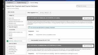 Students: Scheduling a Term with Self-Service