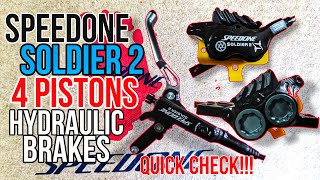 Murang MTB Hydraulic Brakes na 4 PISTONS! with Cooling FINS! | Speedone Soldier 2!