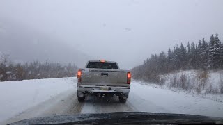 フェアバンクス〜アンカレッジの雪道ドライブ / Driving on snowy roads in Fairbanks〜Anchorage