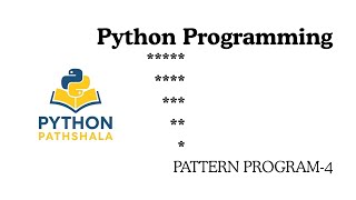 Python Pattern Printing Tutorial in Hindi | Reverse Right-Aligned Triangle | Python Program