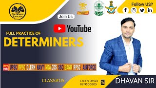 TOPICE WISE PRACTICE-  DETERMINERS:- 05