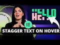 STAGGER TEXT ANIMATION ON LINKS HOVER WITH JavaScript - Elementor Wordpress Tutorial Flex Container