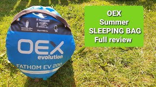 Oex evolution fathom ev 200 sleeping bag review Perfect summer sleeping bag Late June to late August