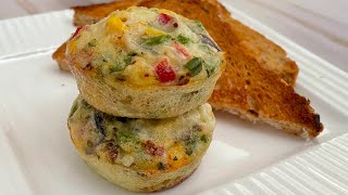 सिर्फ 1चम्मच तेल में बनाएं बहुत टेस्टी और हेअल्थी नाश्ता | Egg Muffins| Quick \u0026Easy Breakfast Recipe