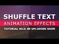 Shuffle Text Animation Effect with jQuery - Simple jQuery Plugin - Tutorial Will Be Coming Soon