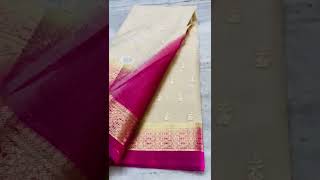 Fancy Pattu //Kanchi border Saree//full saree thred work design //weightless saree