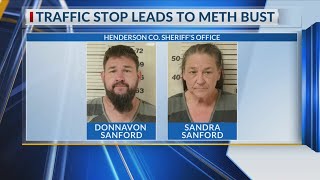 More than 300 grams of meth recovered in Henderson County traffic stop; 2 arrested