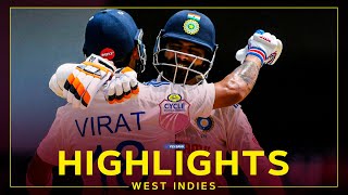 Highlights | West Indies v India | Kohli Hits Hundred | 2nd Cycle Pure Agarbathi Test Day 2