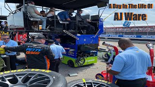 A Day In The Life Of AJ Ware Of Petty GMS: The Inaugural Illinois 300 NASCAR Race