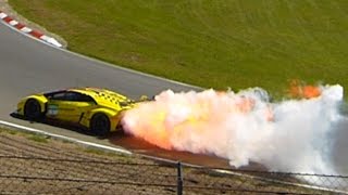 Lamborghini Huracán GT3 Blows Engine And Catches Fire!