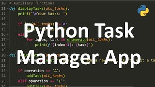 Build a Task Manager Project in Python #2 - Validate User Input and Add Descriptions