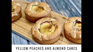 🤎Yellow Peaches and Almond Cakes🍑