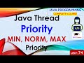 L74: Java Thread Priority | MIN, NORM, MAX Priority | Java Tutorial | Java Programming Lectures