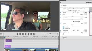 Keyframing title animation in Adobe Premiere Elements