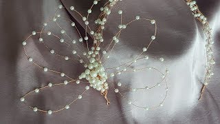 İncili Gelin Tacı Yapımı - DIY Beaded Bridal Hair Vine