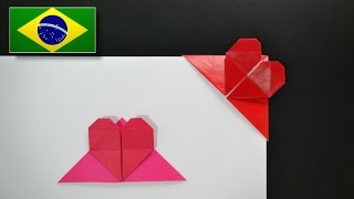 Origami: Marca Página de Coração - Instruções em Português BR