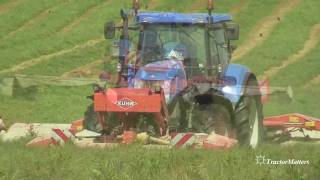 Silage Mowing NH T7060 \u0026 Kuhn Mower