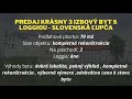 krÁsny 3 izbovÝ byt s loggiou typ bauring slovenskÁ ĽupČa