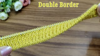 बिना झंझट डबल फंदे बनाएं, Hassle-free 1x1 Rib Double Border by Knitting Knife