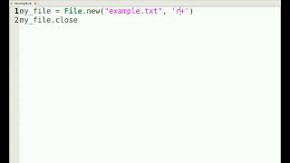 Programming With Ruby Episode 13, Basic IO