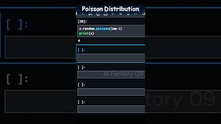 Poisson Distribution , random number in numpy with python #short #python #education #numpy #array