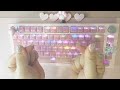 ☁️epomaker akko 155 keys clear keycaps polycarbonate asa profile transparent set unboxing pink