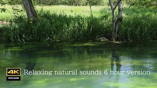 4K  Azumino Landscape with watermill / Relaxing natural sounds 6 hour version