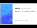 Creating a section transition effect
